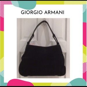 Giorgio Armani Black Suede Bag